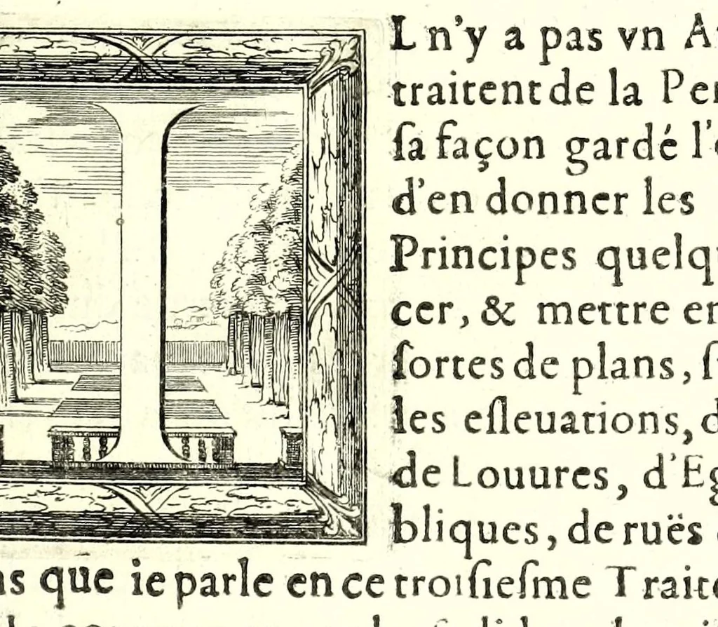 An illustration from La perspective pratiqve : necessaire a tovs peintres, graveurs, architectes, brodeurs, scvlpteurs, orfevres, tapissiers, et autres qui se meslent de desseigner, 1663, leaf 153