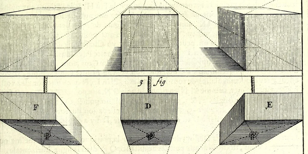 An illustration from La perspective pratiqve : necessaire a tovs peintres, graveurs, architectes, brodeurs, scvlpteurs, orfevres, tapissiers, et autres qui se meslent de desseigner, 1663, leaf 171