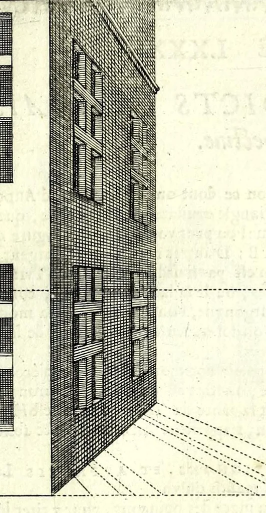 An illustration from La perspective pratiqve : necessaire a tovs peintres, graveurs, architectes, brodeurs, scvlpteurs, orfevres, tapissiers, et autres qui se meslent de desseigner, 1663, leaf 285