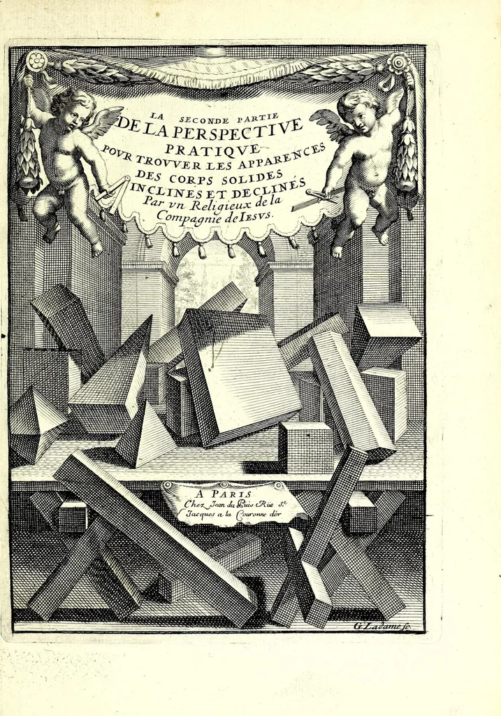 An illustration from La perspective pratiqve : necessaire a tovs peintres, graveurs, architectes, brodeurs, scvlpteurs, orfevres, tapissiers, et autres qui se meslent de desseigner, 1663, leaf 11