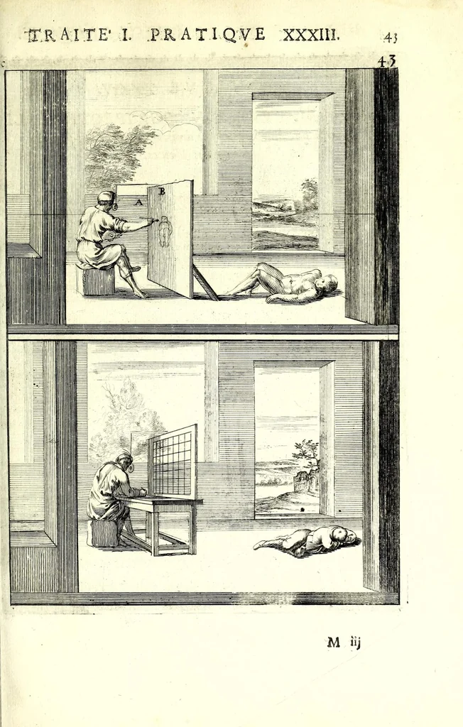 An illustration from La perspective pratiqve : necessaire a tovs peintres, graveurs, architectes, brodeurs, scvlpteurs, orfevres, tapissiers, et autres qui se meslent de desseigner, 1663, leaf 137