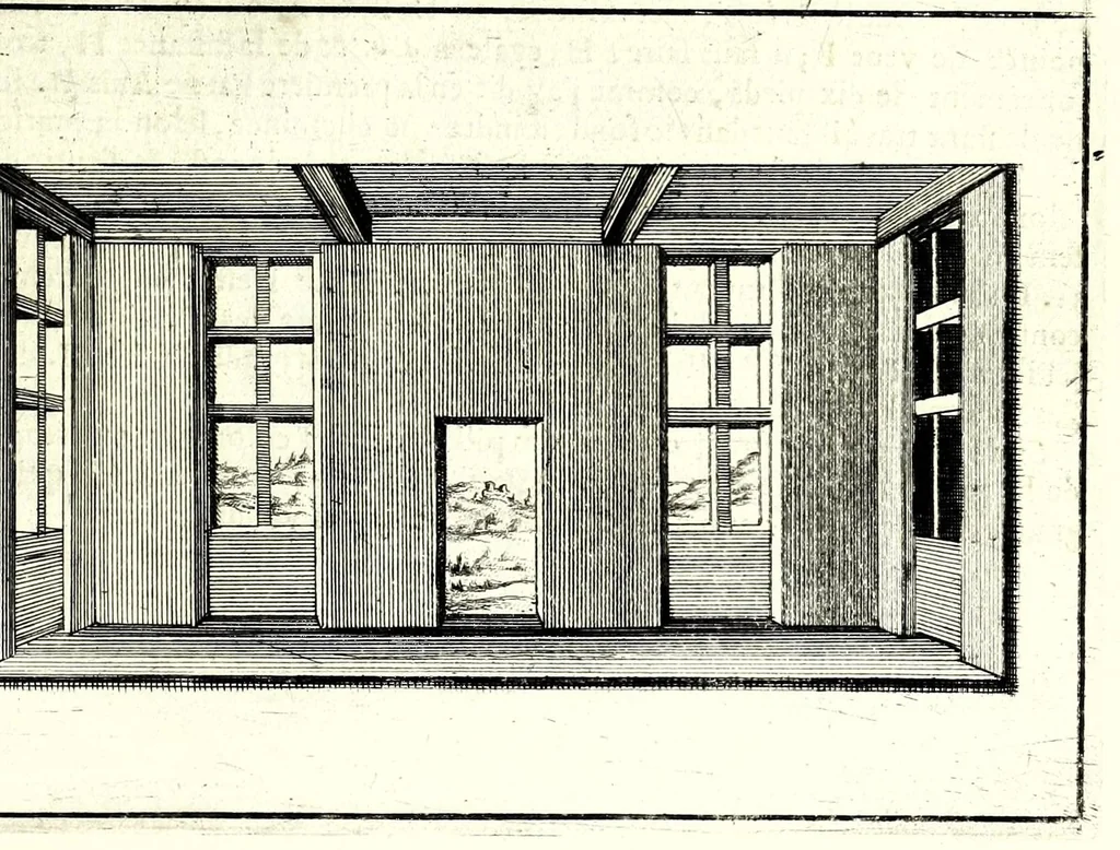 An illustration from La perspective pratiqve : necessaire a tovs peintres, graveurs, architectes, brodeurs, scvlpteurs, orfevres, tapissiers, et autres qui se meslent de desseigner, 1663, leaf 241