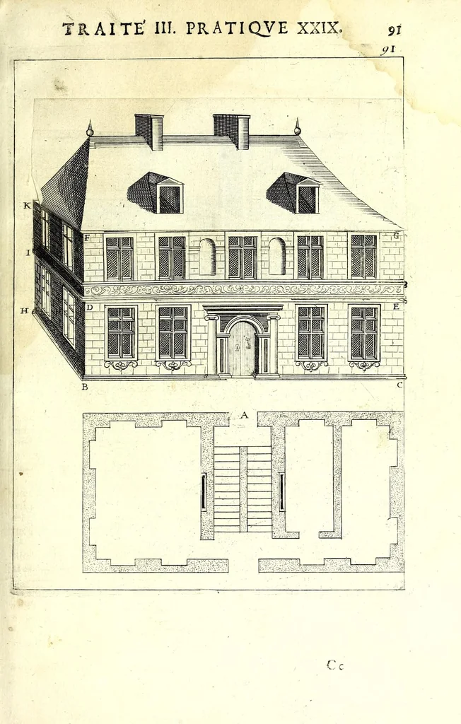 An illustration from La perspective pratiqve : necessaire a tovs peintres, graveurs, architectes, brodeurs, scvlpteurs, orfevres, tapissiers, et autres qui se meslent de desseigner, 1663, leaf 245