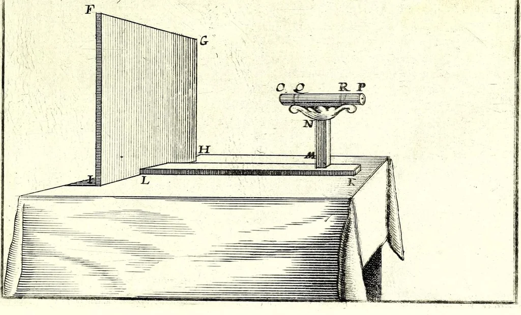 An illustration from La perspective pratiqve : necessaire a tovs peintres, graveurs, architectes, brodeurs, scvlpteurs, orfevres, tapissiers, et autres qui se meslent de desseigner, 1663, leaf 411