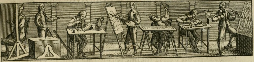 An illustration from La perspective speculative, et pratique : ou sont demonstrez les fondemens de cet art, & de tout ce qui en a esté enseigné jusqu'à present : ensemble la maniere vniverselle de la pratiquer, non seulement sans plan geometral, & sans tiers poinct, dedans ni dehors le champ du tableau : mais encores par le moyen de la ligne, communément appellée horisontale, 1643, leaf 8