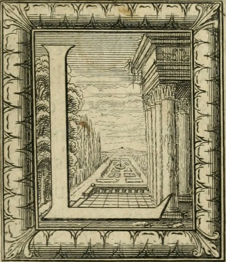 An illustration from La perspective speculative, et pratique : ou sont demonstrez les fondemens de cet art, & de tout ce qui en a esté enseigné jusqu'à present : ensemble la maniere vniverselle de la pratiquer, non seulement sans plan geometral, & sans tiers poinct, dedans ni dehors le champ du tableau : mais encores par le moyen de la ligne, communément appellée horisontale, 1643, leaf 8