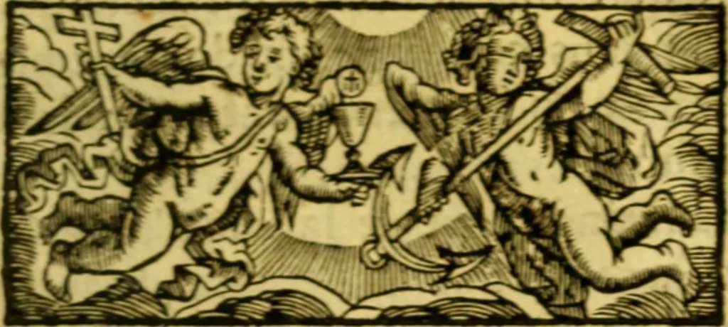 An illustration from La philosophie des gens de cour : ou l'on enseigne d'une manière aisée & naturelle ce qu'il y a de plus curieux dans la phisique, & de plus solide dans la morale pour l'usage des personnes de qualité, 1683, leaf 322