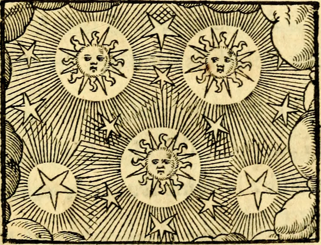 An illustration from La philosophie des images : composée d'un ample recueil de devises, & du jugement de tous les ouvrages qui ont êté faits sur cette matiere, 1682, leaf 458