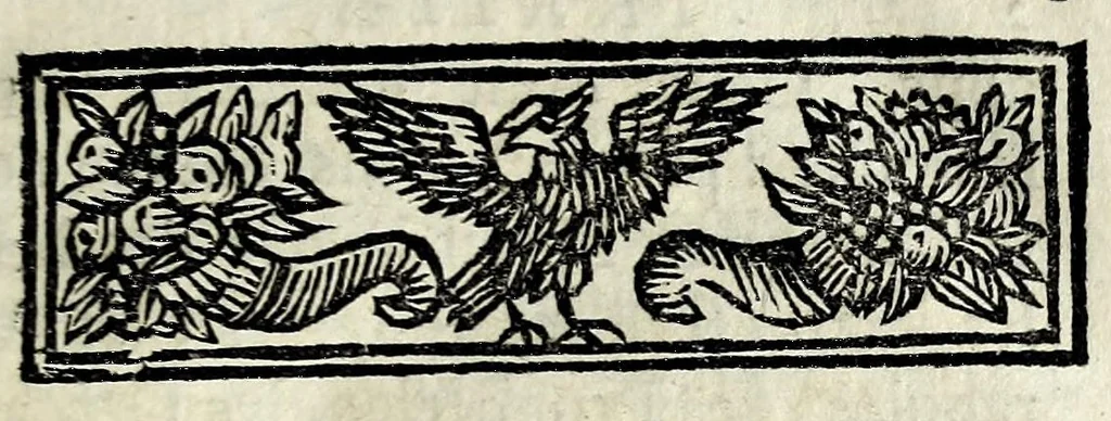 An illustration from La philosophie des images enigmatiques, ou il est traité des enigmes, hieroglyphiques, oracles, propheties, sorts, divinations, loteries, talismans, songes, centuries de Nostradamus, de la baguette, 1694, leaf 29
