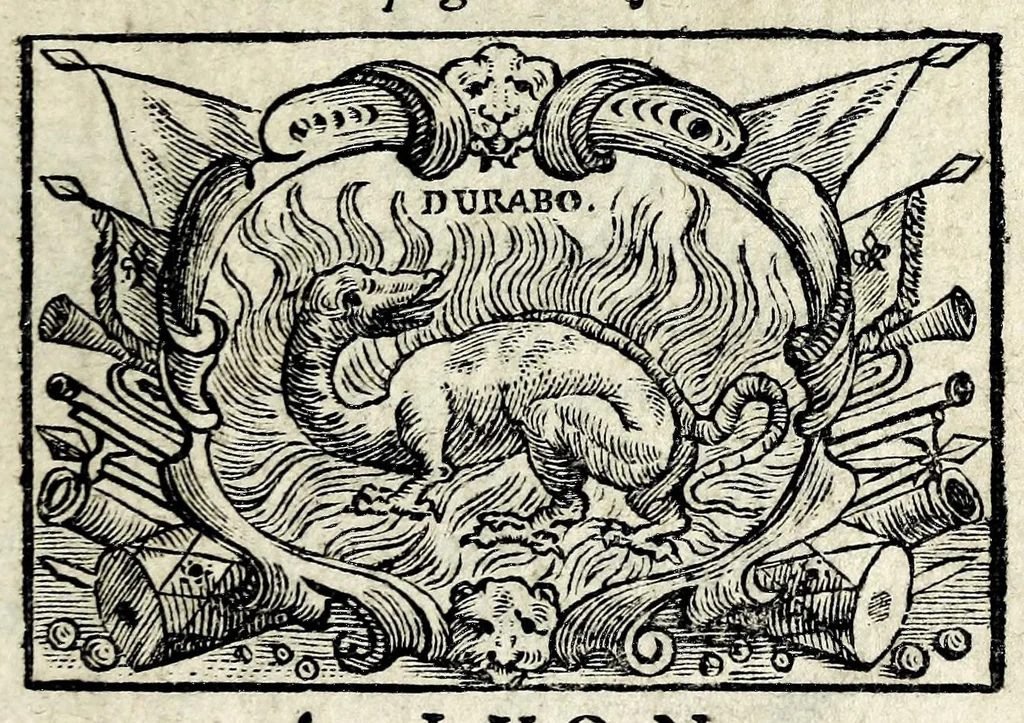 An illustration from La philosophie des images enigmatiques, ou il est traité des enigmes, hieroglyphiques, oracles, propheties, sorts, divinations, loteries, talismans, songes, centuries de Nostradamus, de la baguette, 1694, leaf 5
