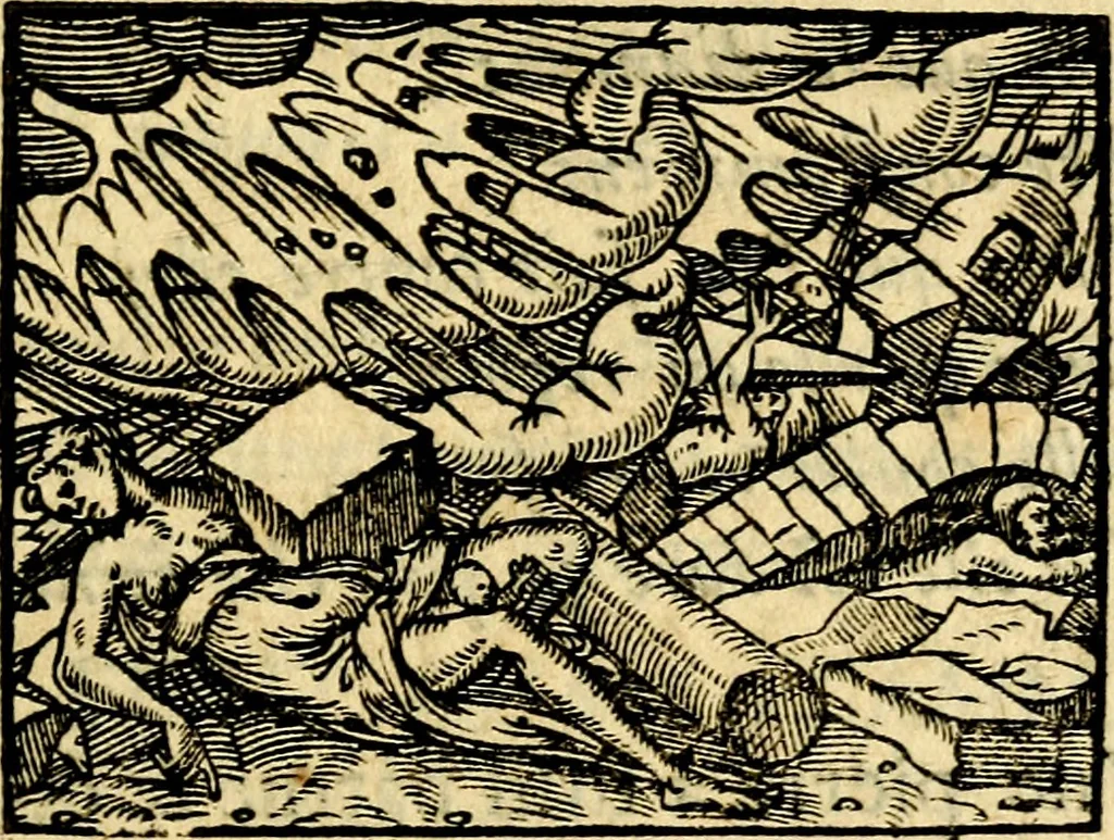 An illustration from La philosophie des images : composée d'un ample recueil de devises, & du jugement de tous les ouvrages qui ont êté faits sur cette matiere, 1682, leaf 122