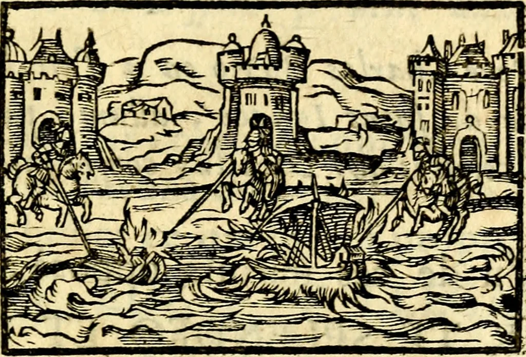 An illustration from La philosophie des images : composée d'un ample recueil de devises, & du jugement de tous les ouvrages qui ont êté faits sur cette matiere, 1682, leaf 168