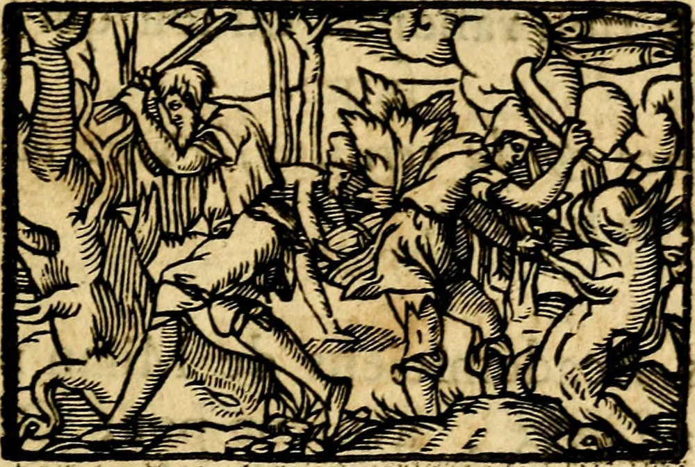 An illustration from La philosophie des images : composée d'un ample recueil de devises, & du jugement de tous les ouvrages qui ont êté faits sur cette matiere, 1682, leaf 186