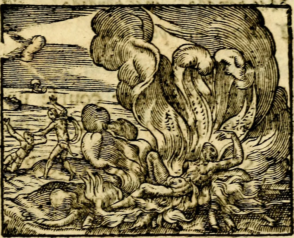 An illustration from La philosophie des images : composée d'un ample recueil de devises, & du jugement de tous les ouvrages qui ont êté faits sur cette matiere, 1682, leaf 190