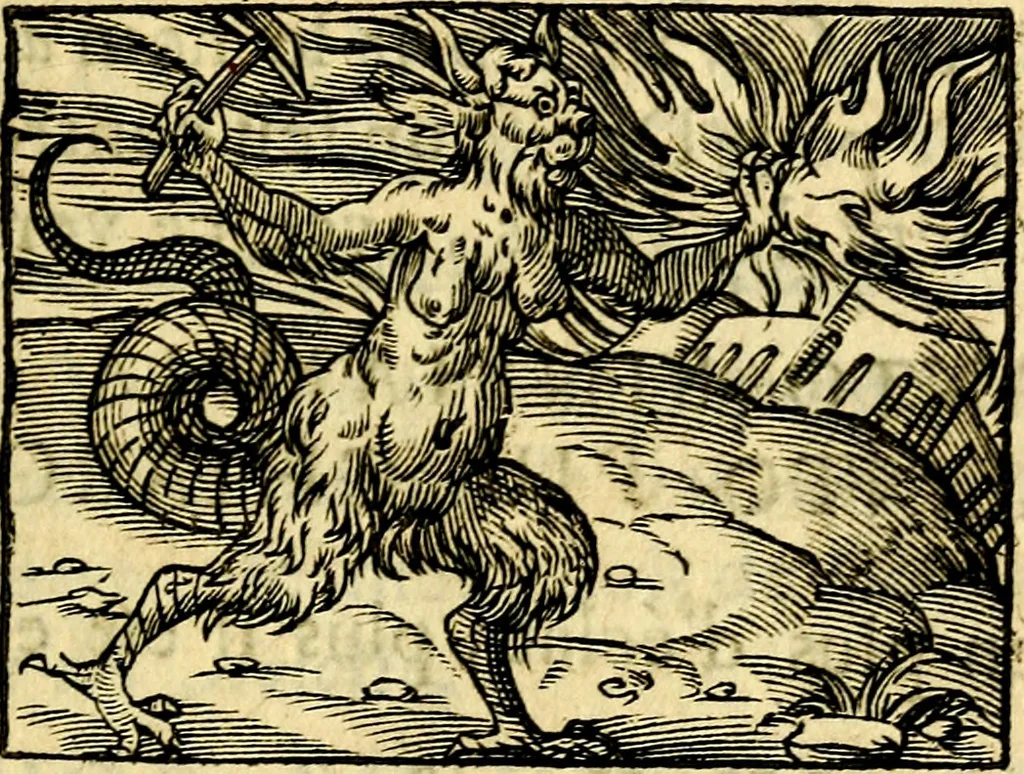 An illustration from La philosophie des images : composée d'un ample recueil de devises, & du jugement de tous les ouvrages qui ont êté faits sur cette matiere, 1682, leaf 224