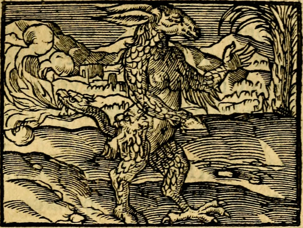 An illustration from La philosophie des images : composée d'un ample recueil de devises, & du jugement de tous les ouvrages qui ont êté faits sur cette matiere, 1682, leaf 230
