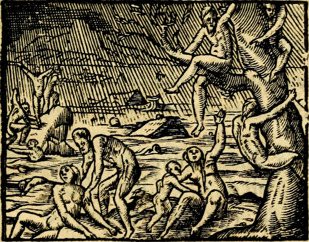 An illustration from La philosophie des images : composée d'un ample recueil de devises, & du jugement de tous les ouvrages qui ont êté faits sur cette matiere, 1682, leaf 260