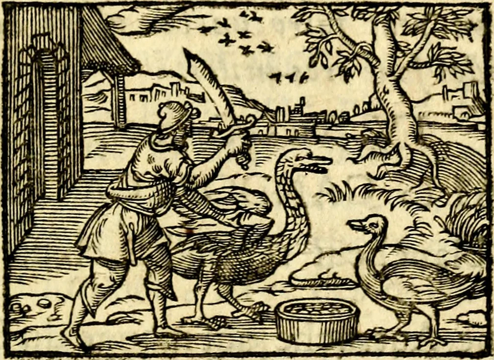 An illustration from La philosophie des images : composée d'un ample recueil de devises, & du jugement de tous les ouvrages qui ont êté faits sur cette matiere, 1682, leaf 418