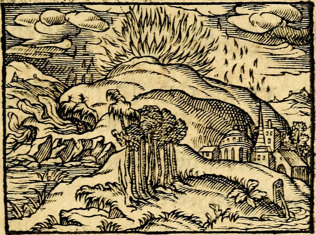 An illustration from La philosophie des images : composée d'un ample recueil de devises, & du jugement de tous les ouvrages qui ont êté faits sur cette matiere, 1682, leaf 44