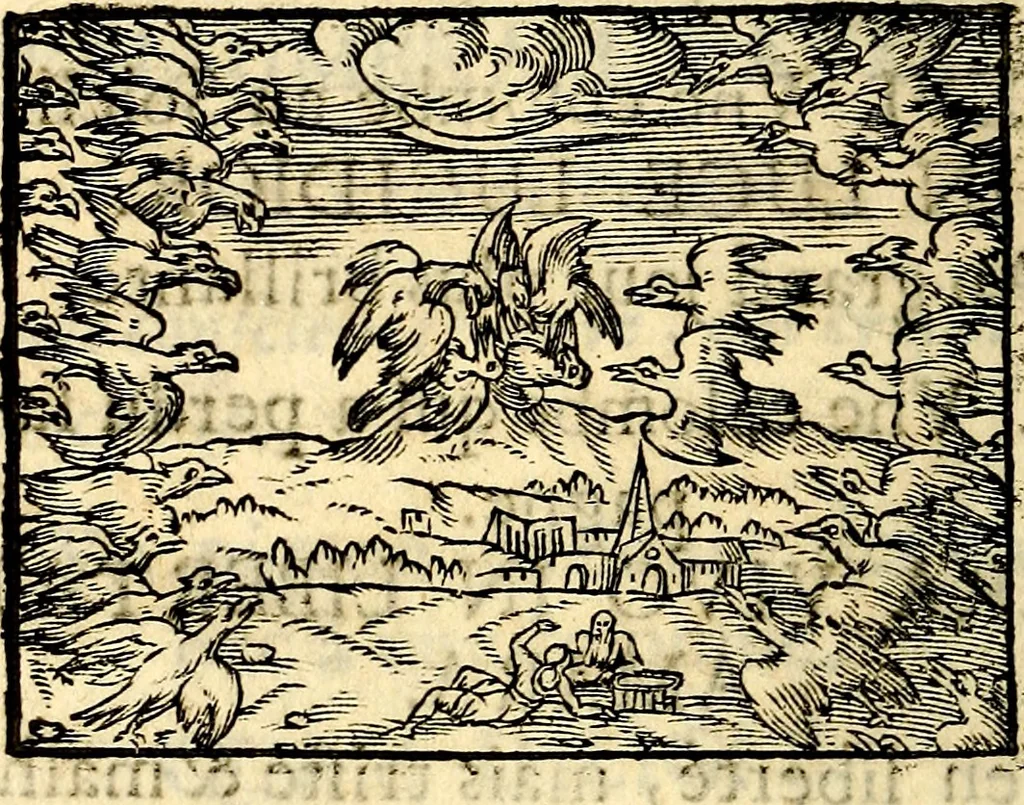 An illustration from La philosophie des images : composée d'un ample recueil de devises, & du jugement de tous les ouvrages qui ont êté faits sur cette matiere, 1682, leaf 457