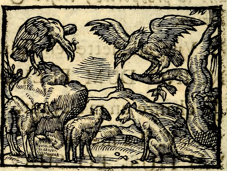 An illustration from La philosophie des images : composée d'un ample recueil de devises, & du jugement de tous les ouvrages qui ont êté faits sur cette matiere, 1682, leaf 459