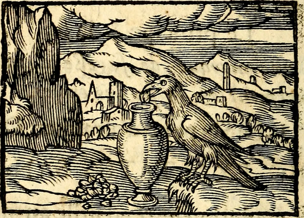 An illustration from La philosophie des images : composée d'un ample recueil de devises, & du jugement de tous les ouvrages qui ont êté faits sur cette matiere, 1682, leaf 483