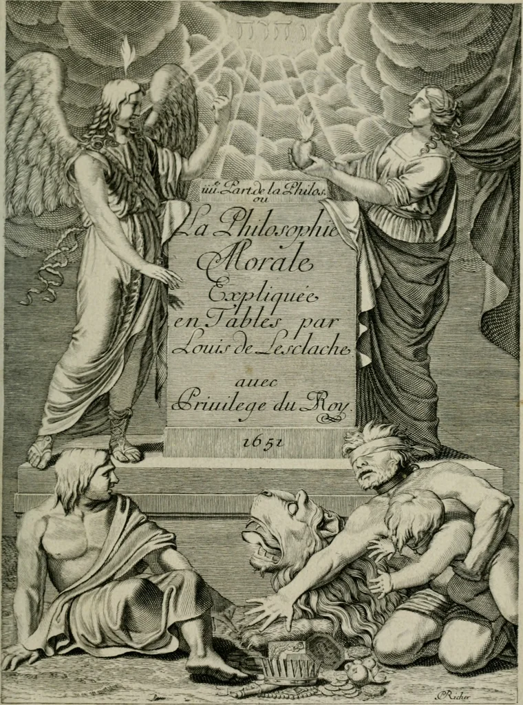 An illustration from La Philosophie morale expliquée en tables, 1652, leaf 6
