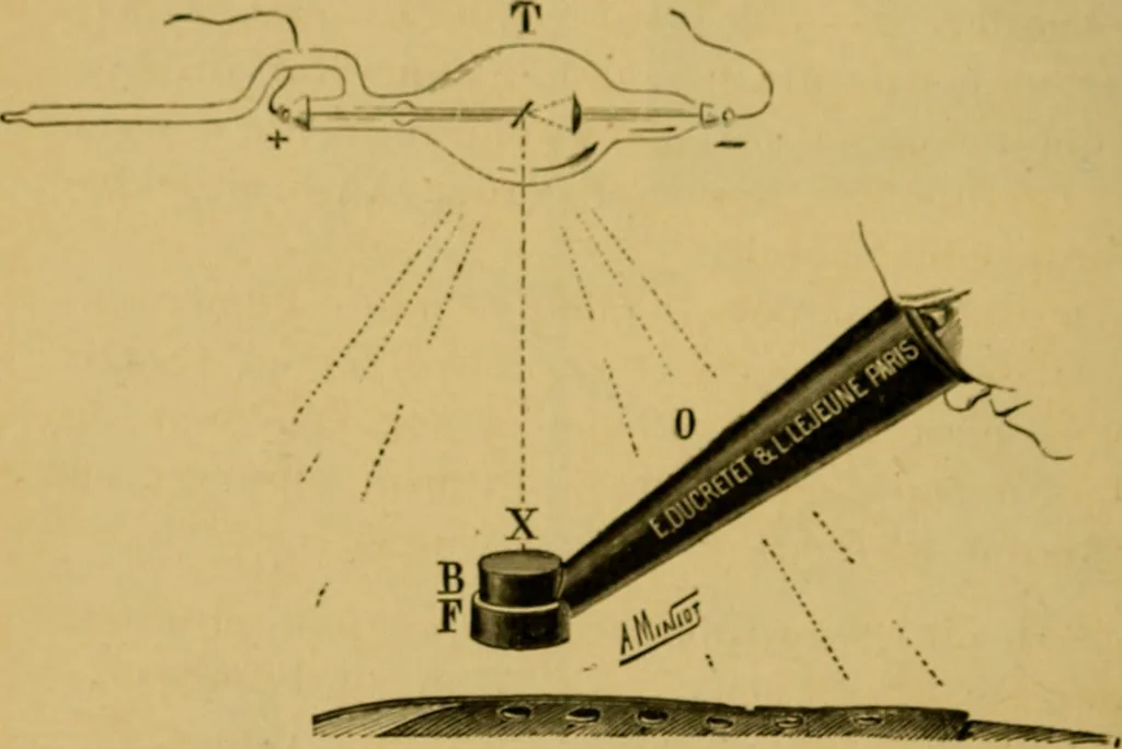 An illustration from La photographie de l'invisible : les rayons X suivi d'un glossaire, 1898, leaf 117