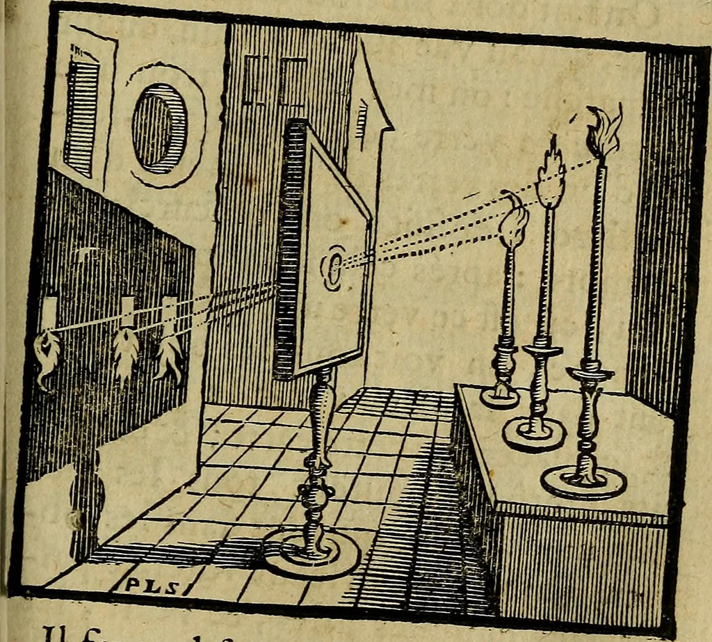 An illustration from La physique occulte, ou Traité de la baguette divinatoire et de son utilité pour la découverte des sources d'eau, des miniéres, des tresors cachez, des voleurs & des meurtriers fugitifs. : Avec des principes qui expliquent les phénoménes les plus obscurs de la nature., 1693, leaf 440
