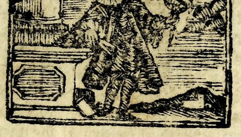 An illustration from La Pirlonea : commedia fantastica, faceta, e ridicola, 1680, leaf 9
