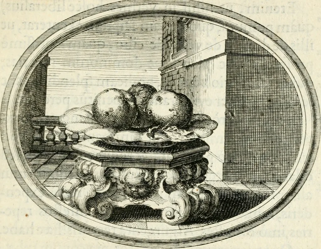An illustration from Mundi lapis lydius, siue, Vanitas per veritate[m] falsi accusata & conuicta, 1639, leaf 128