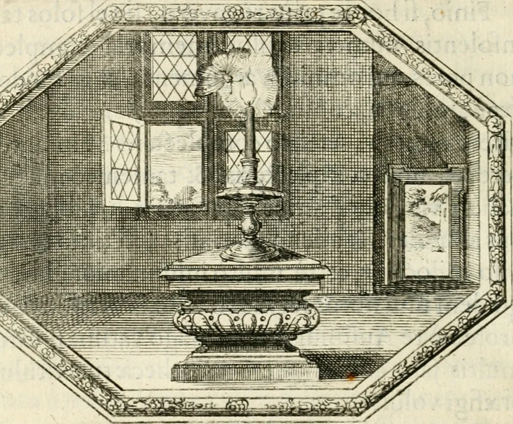 An illustration from Mundi lapis lydius, siue, Vanitas per veritate[m] falsi accusata & conuicta, 1639, leaf 161