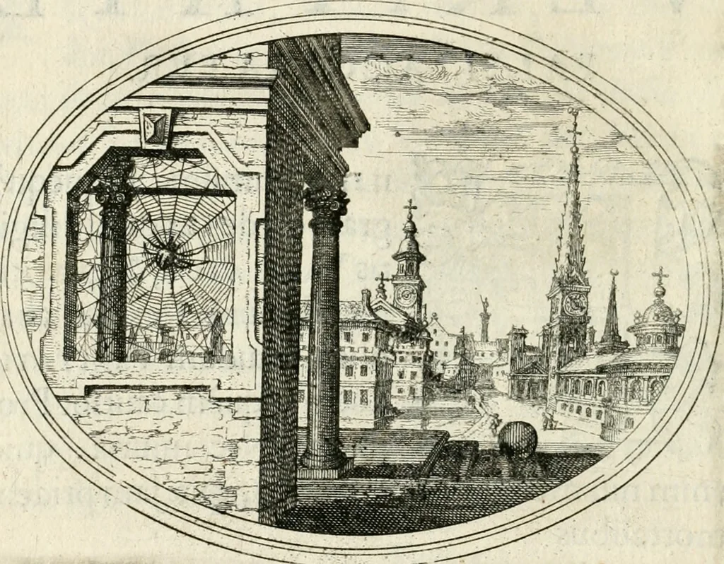 An illustration from Mundi lapis lydius, siue, Vanitas per veritate[m] falsi accusata & conuicta, 1639, leaf 31