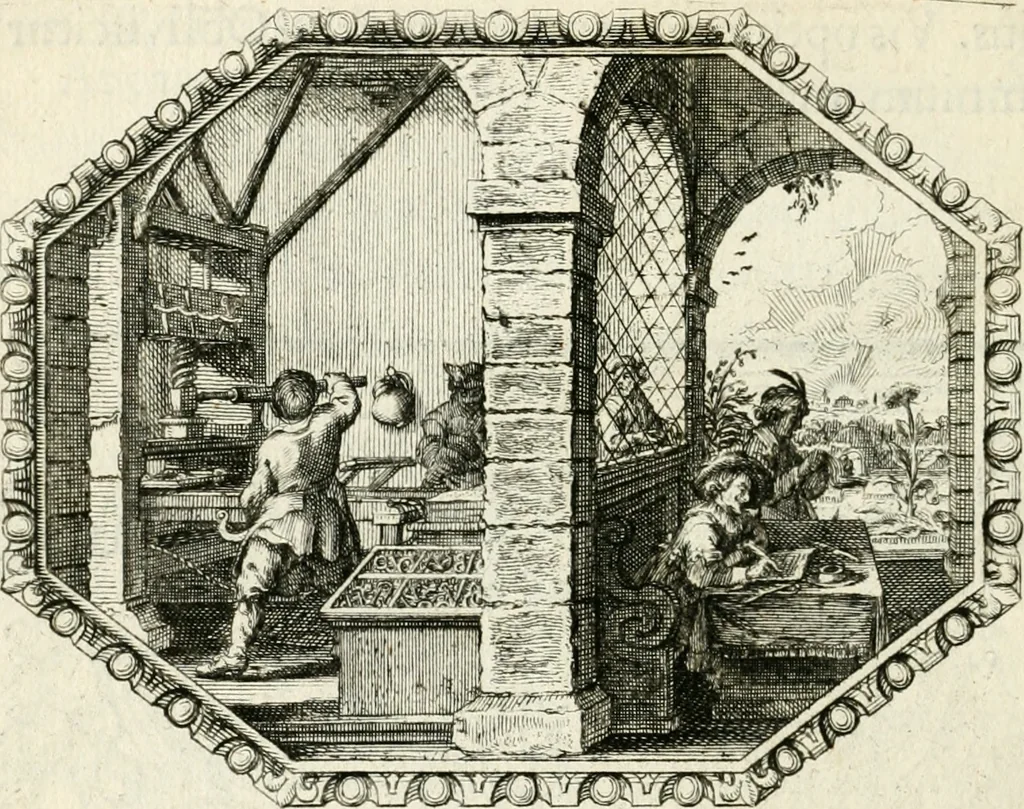 An illustration from Mundi lapis lydius, siue, Vanitas per veritate[m] falsi accusata & conuicta, 1639, leaf 39