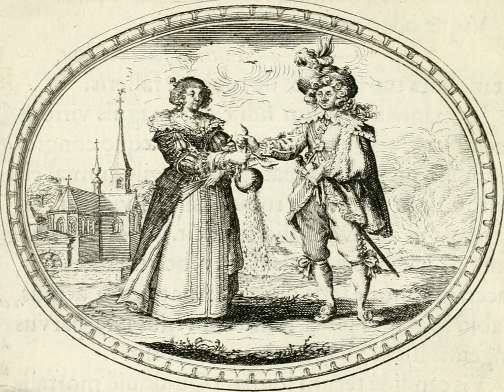 An illustration from Mundi lapis lydius, siue, Vanitas per veritate[m] falsi accusata & conuicta, 1639, leaf 49