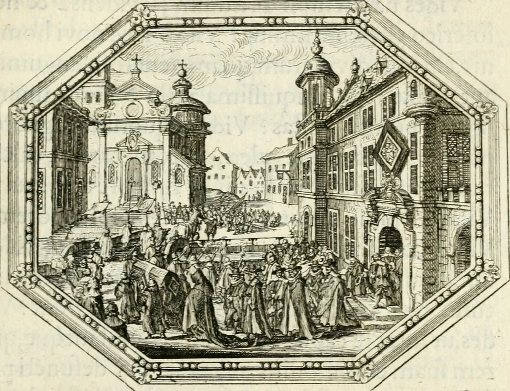 An illustration from Mundi lapis lydius, siue, Vanitas per veritate[m] falsi accusata & conuicta, 1639, leaf 74