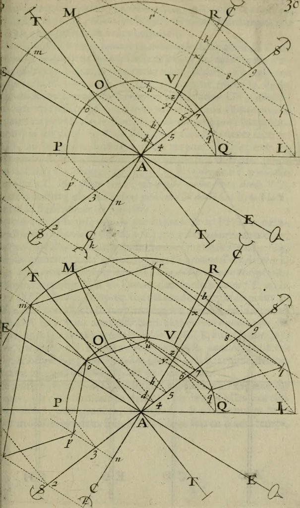 An illustration from La pratique du trait a preuues de Mr. Desargues lyonnois, pour la coupe des pierres en l'architecture, 1643, leaf 132