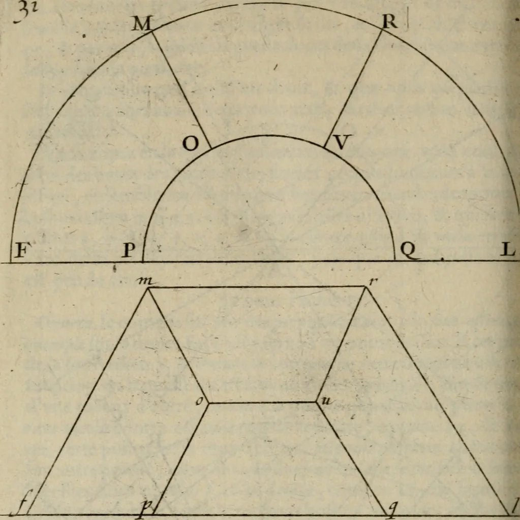 An illustration from La pratique du trait a preuues de Mr. Desargues lyonnois, pour la coupe des pierres en l'architecture, 1643, leaf 133