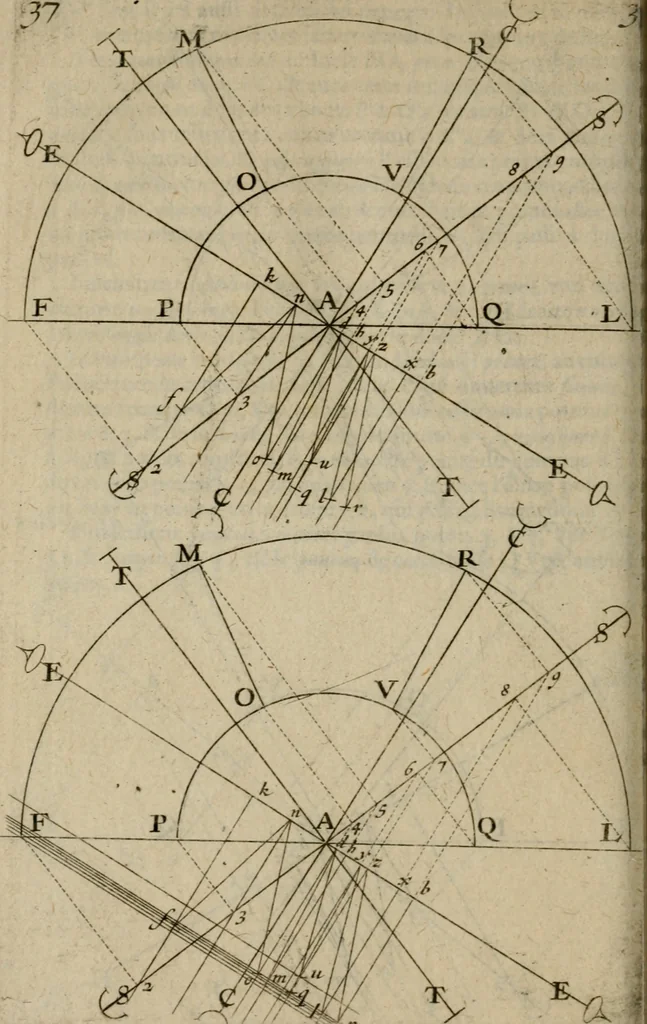 An illustration from La pratique du trait a preuues de Mr. Desargues lyonnois, pour la coupe des pierres en l'architecture, 1643, leaf 145