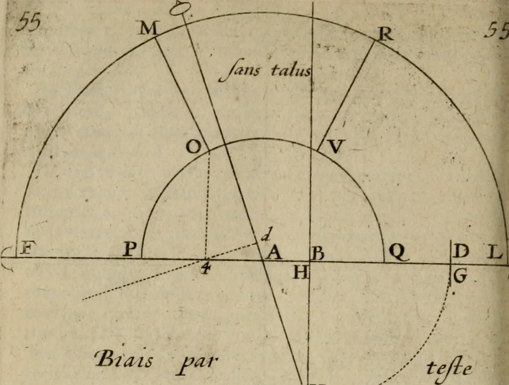 An illustration from La pratique du trait a preuues de Mr. Desargues lyonnois, pour la coupe des pierres en l'architecture, 1643, leaf 181
