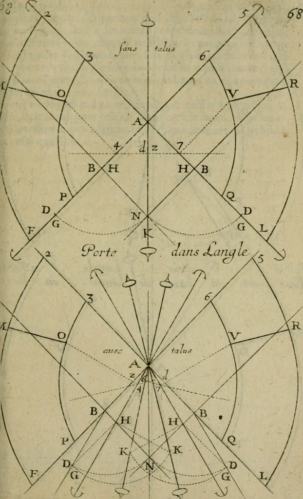An illustration from La pratique du trait a preuues de Mr. Desargues lyonnois, pour la coupe des pierres en l'architecture, 1643, leaf 208