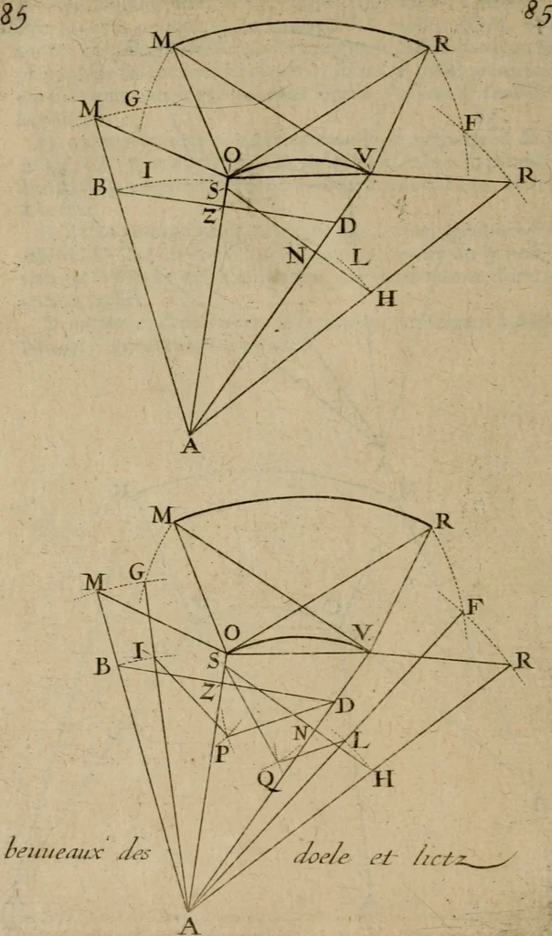 An illustration from La pratique du trait a preuues de Mr. Desargues lyonnois, pour la coupe des pierres en l'architecture, 1643, leaf 241