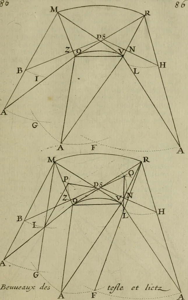 An illustration from La pratique du trait a preuues de Mr. Desargues lyonnois, pour la coupe des pierres en l'architecture, 1643, leaf 244