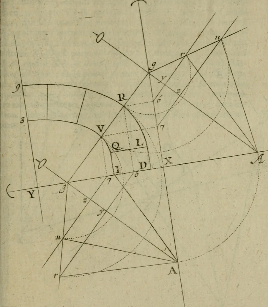 An illustration from La pratique du trait a preuues de Mr. Desargues lyonnois, pour la coupe des pierres en l'architecture, 1643, leaf 256