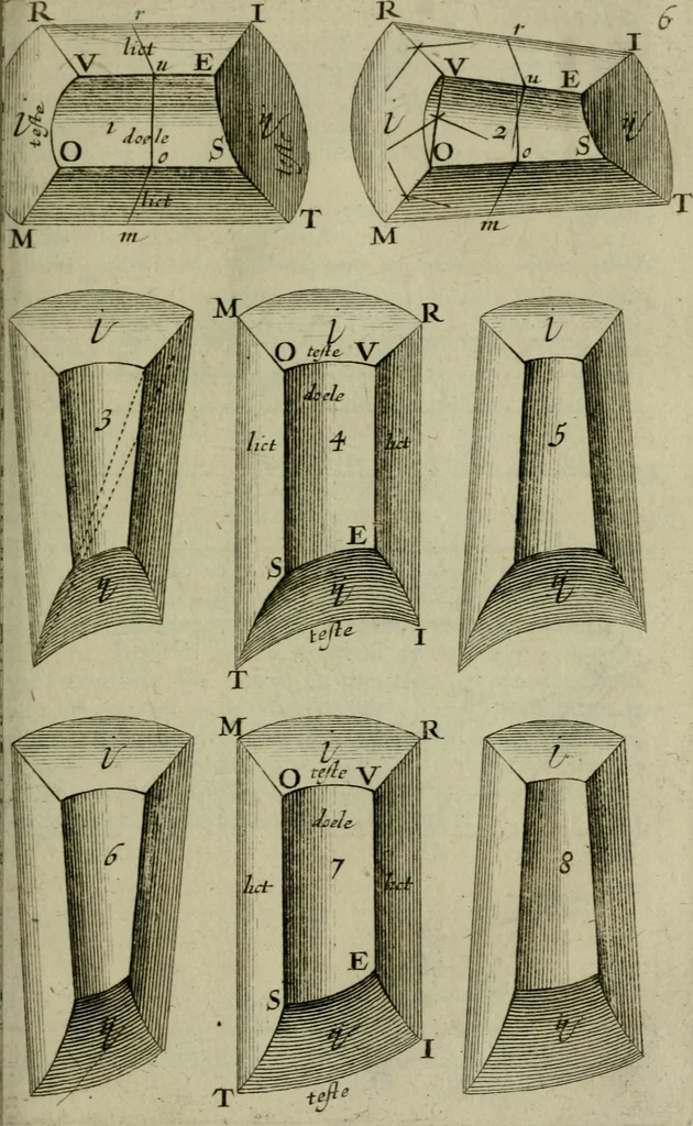 An illustration from La pratique du trait a preuues de Mr. Desargues lyonnois, pour la coupe des pierres en l'architecture, 1643, leaf 84