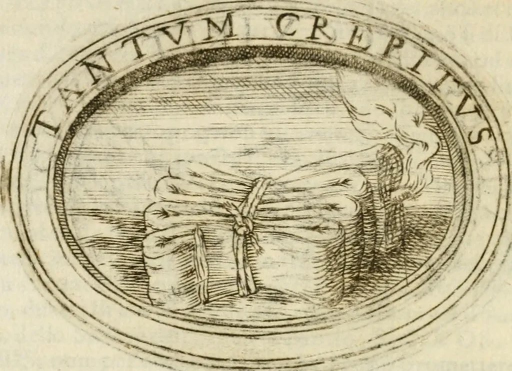 An illustration from La prima parte dell'imprese di Scipion Bargagli : doue, doppo tutte l'opere cosi a penna, come a stampa, ch'egli ha potuto vedere di coloro, che della materia dell'imprese hanno parlato, della vera natura di quelle si ragiona, 1578, leaf 33