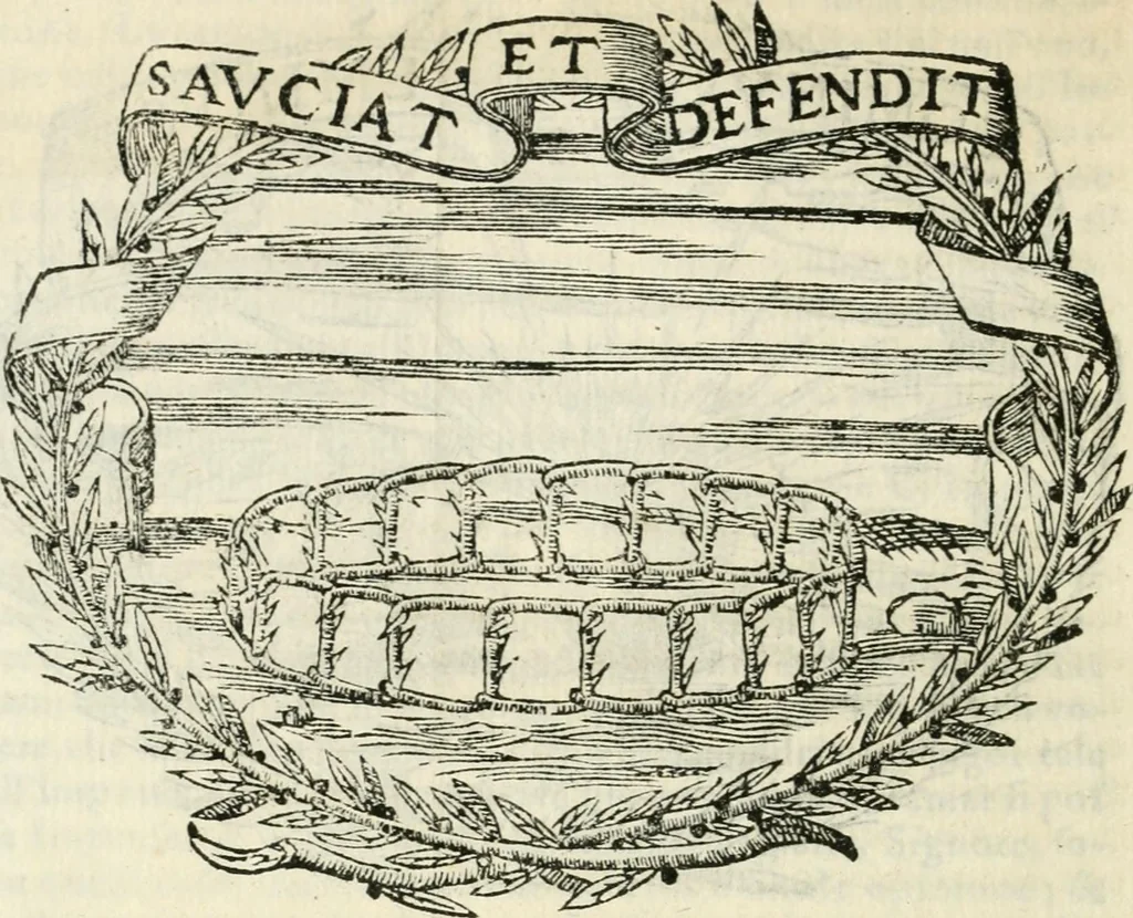 An illustration from La prima parte dell'imprese di Scipion Bargagli : doue, doppo tutte l'opere cosi a penna, come a stampa, ch'egli ha potuto vedere di coloro, che della materia dell'imprese hanno parlato, della vera natura di quelle si ragiona, 1578, leaf 45