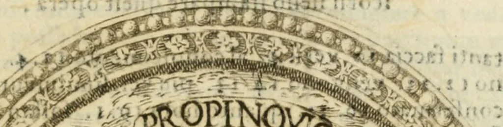 An illustration from La prima parte dell'imprese di Scipion Bargagli : doue, doppo tutte l'opere cosi a penna, come a stampa, ch'egli ha potuto vedere di coloro, che della materia dell'imprese hanno parlato, della vera natura di quelle si ragiona, 1578, leaf 6