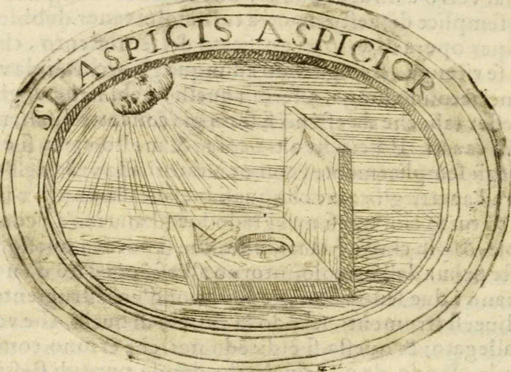 An illustration from La prima parte dell'imprese di Scipion Bargagli : doue, doppo tutte l'opere cosi a penna, come a stampa, ch'egli ha potuto vedere di coloro, che della materia dell'imprese hanno parlato, della vera natura di quelle si ragiona, 1578, leaf 73