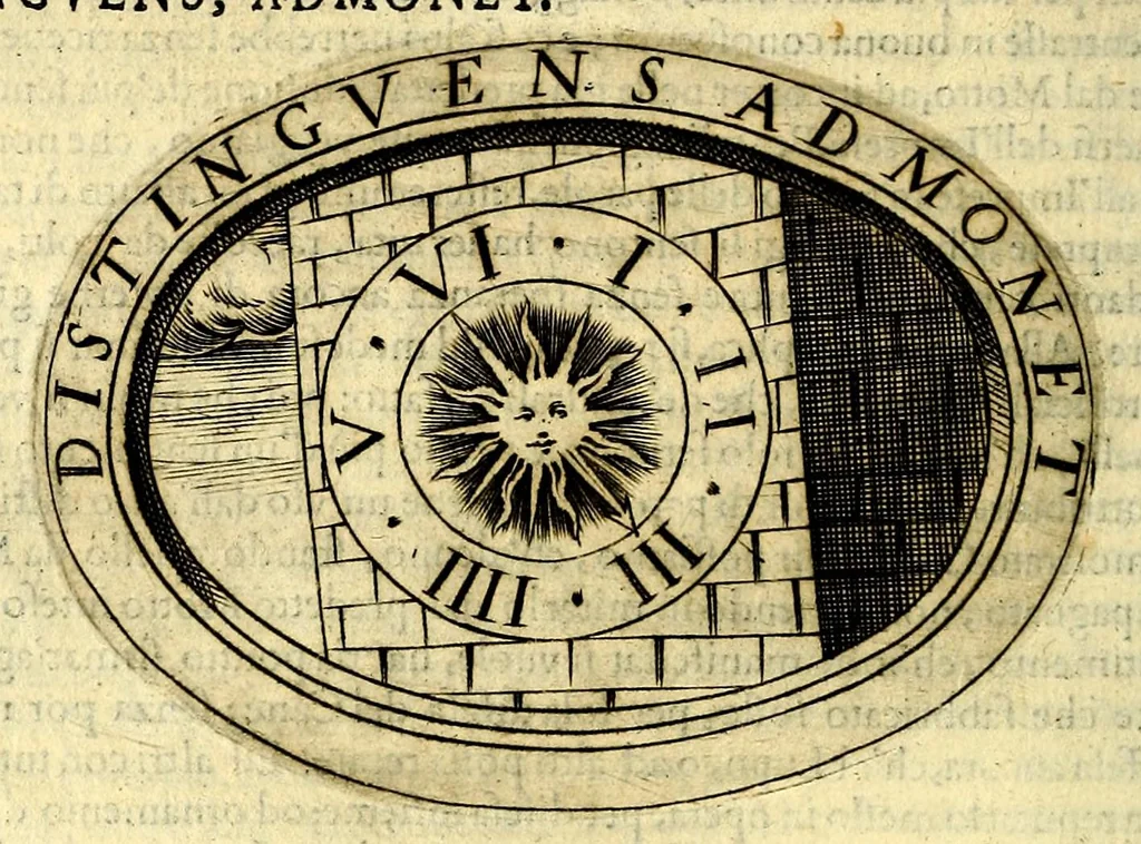An illustration from La prima parte dell'imprese di Scipion Bargagli : dove, doppo tutte l'opere cosi a penna, come a stampa, ch' egli ha potuto vedere di coloro, che della materia dell'imprese hanno parlato, della vera natura di quelle si ragiona, 1589, leaf 68